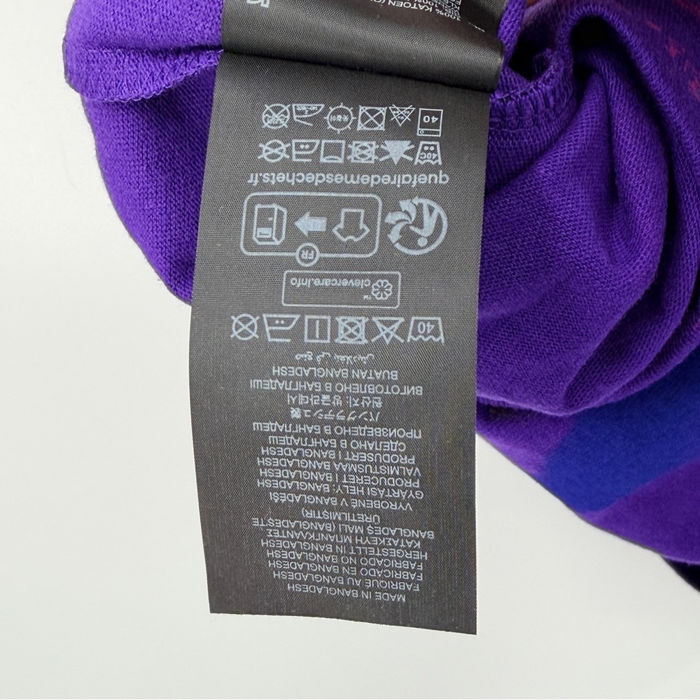 G-Star RAW Printed Boxy Eye Graphic Tee NWT Dark Violet Eye Dye XS - Picture 7 of 9